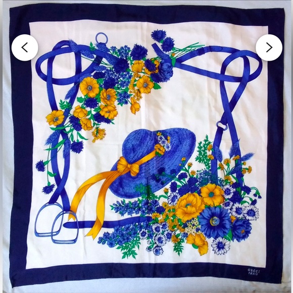 Gucci - 100% Silk Scarf - Picture 1 of 8
